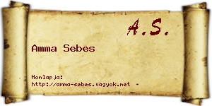 Amma Sebes névjegykártya